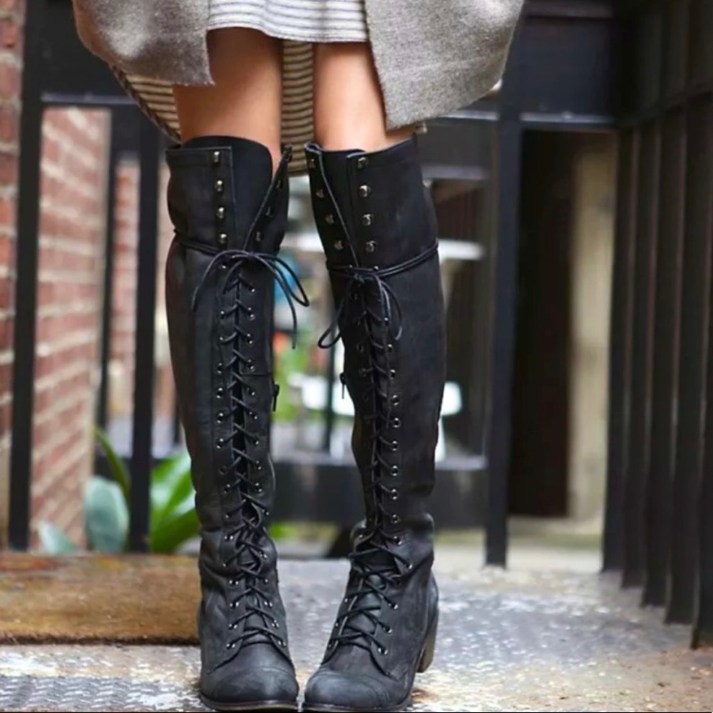 Free People Jeffrey Campbell ‘Joe Lace-up Boots’ 8.5